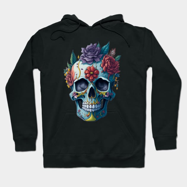 Mexican Day of the Dead: A Kaleidoscope of Colors and Calaveras Hoodie by ImaginativeInkPOD